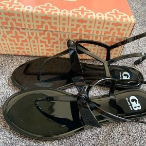 NWT GIANNI BINI OB-SESSED black sandals SZ 10